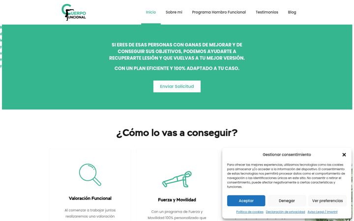 Screenshot of cuerpofuncional.net