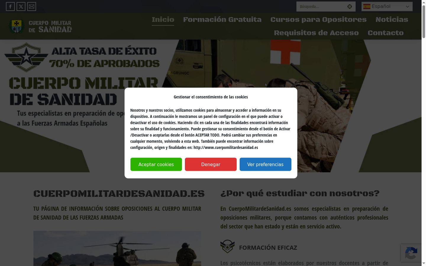 Screenshot van de toestemmingsbanner zoals getoond vóór enige interactie
