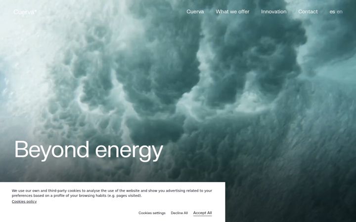 Screenshot of cuervaenergia.com