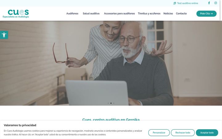 Screenshot of cuesaudiologia.com