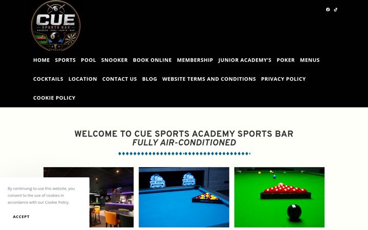 Screenshot of cuesportsacademy-torquay.co.uk