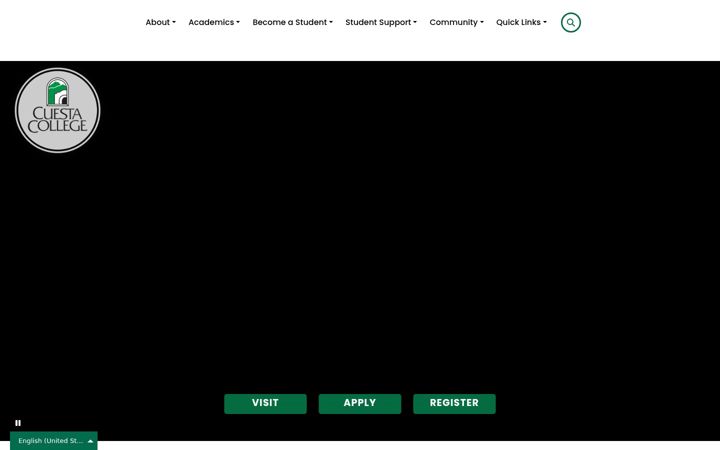 Screenshot of cuesta.edu