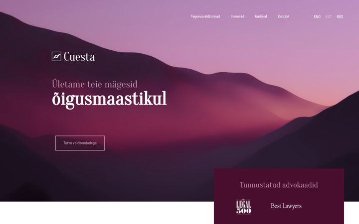 Screenshot of cuesta.ee