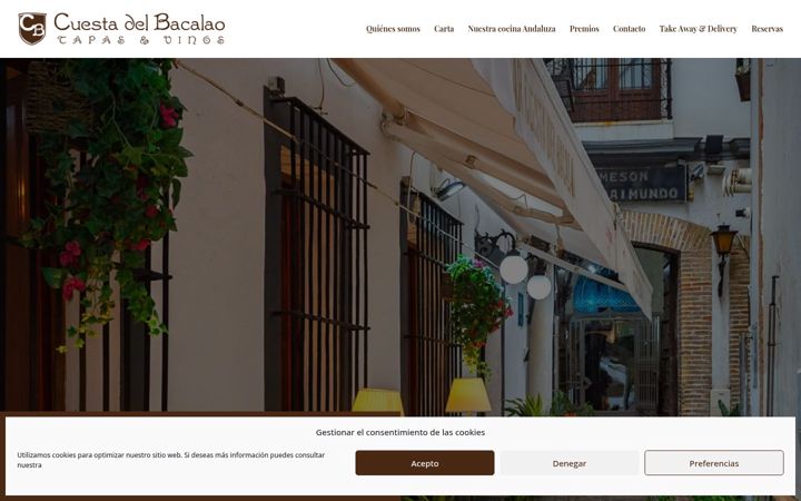 Screenshot of cuestadelbacalao.com