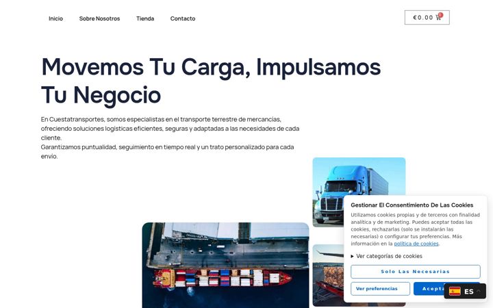 Screenshot of cuestatransportes.com