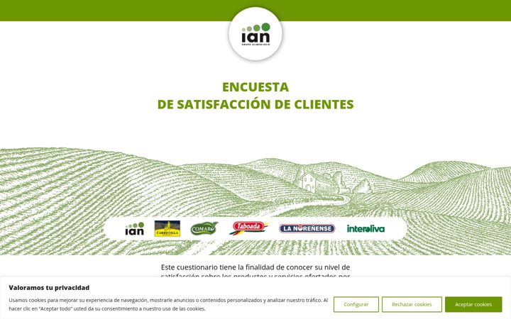 Screenshot of cuestionarioian.com