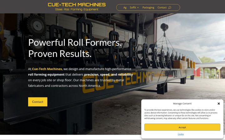 Screenshot of cuetechmachines.com