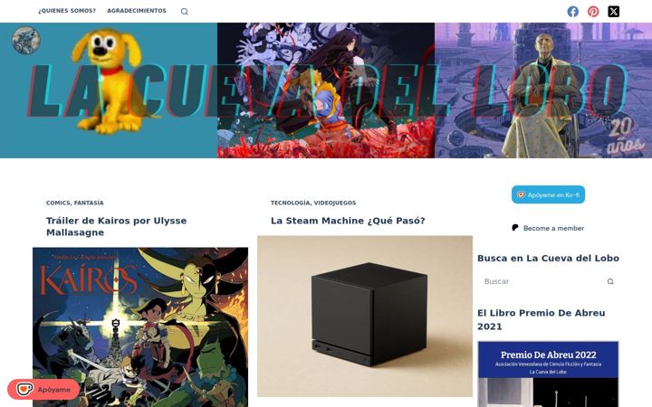 Screenshot of cuevadelobo.com