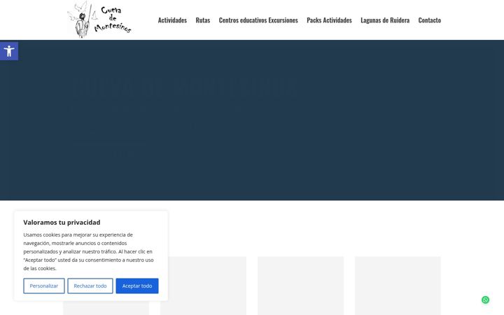 Screenshot of cuevademontesinos.es