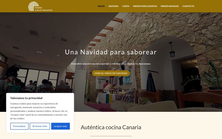 Screenshot of cuevasbascamao.com