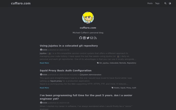 Screenshot of cuffaro.com