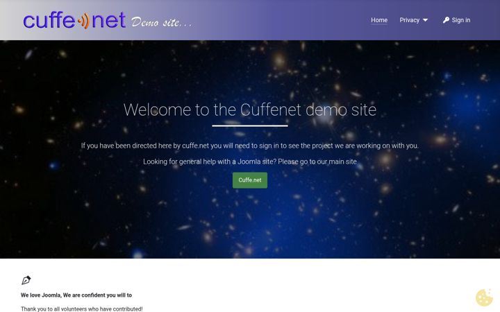 Screenshot of cuffedemo.co.uk