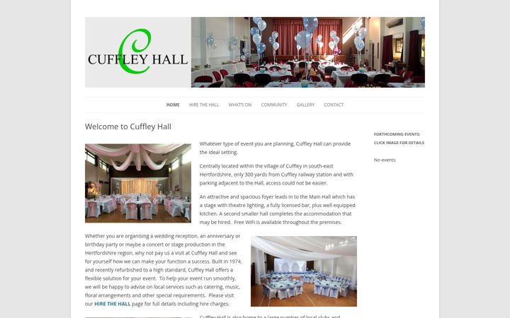 Screenshot of cuffleyhall.co.uk