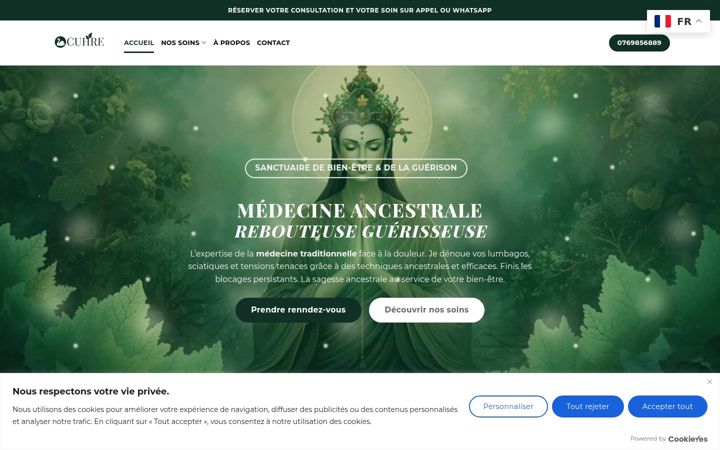 Screenshot of cuhre.com