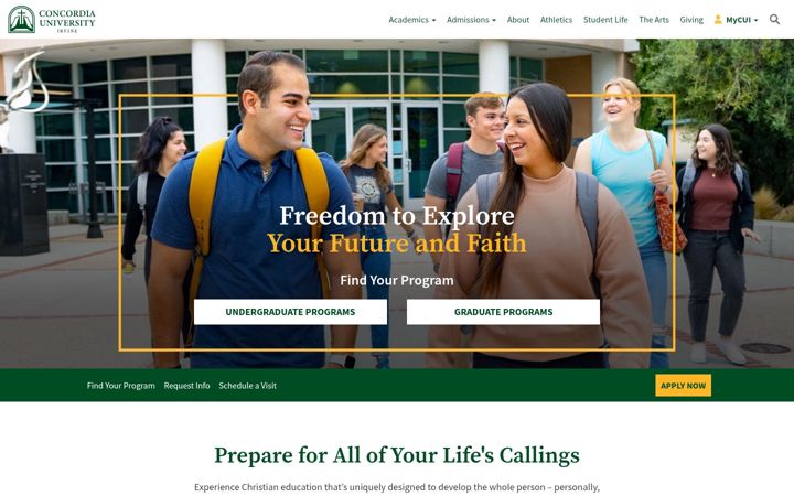 Screenshot of cui.edu