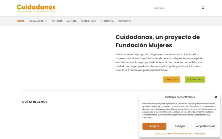 Screenshot of cuidadanas.es