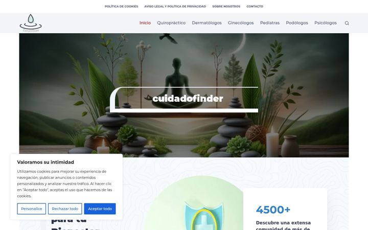 Screenshot of cuidadofinder.com