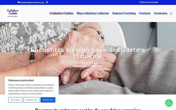 Screenshot of cuidadoracuidate.com
