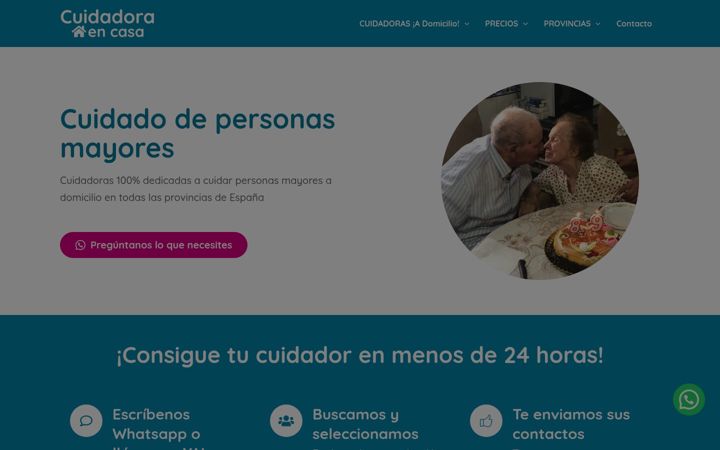 Screenshot του cuidadoraencasa.es