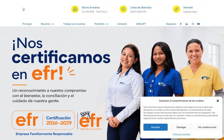 Screenshot of cuidadoseguro.com.co