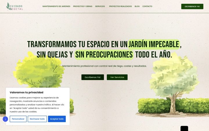Screenshot of cuidadovegetal.es