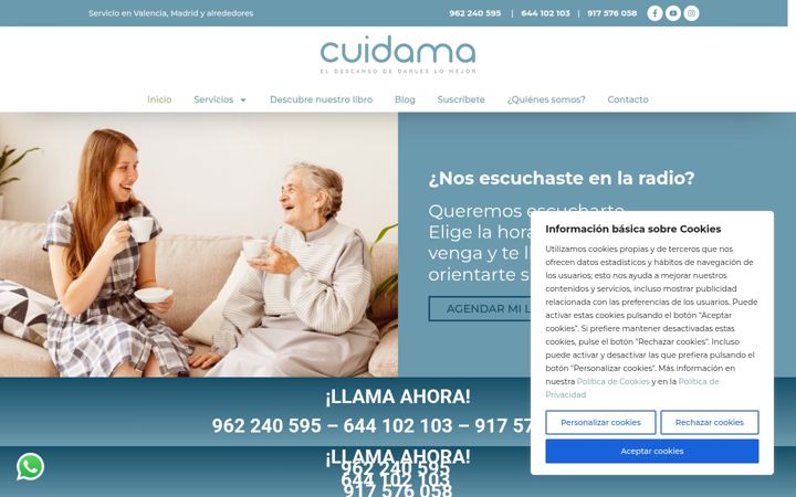 Screenshot of cuidama.net