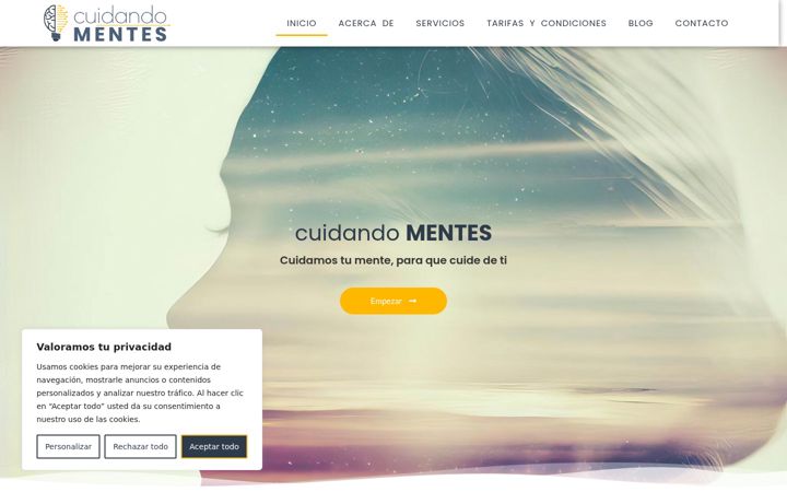 Screenshot of cuidandomentes.com