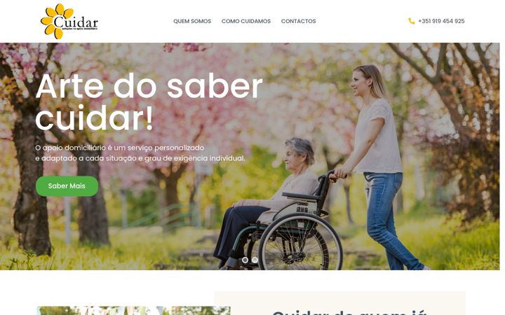 Screenshot of cuidar.com.pt