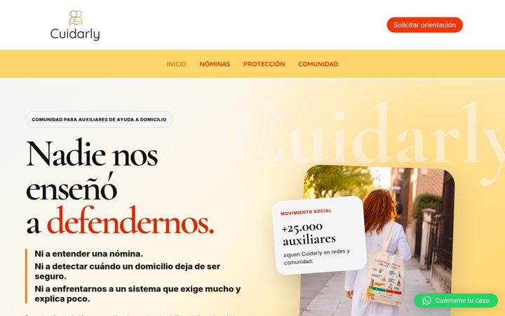 Screenshot of cuidarly.com