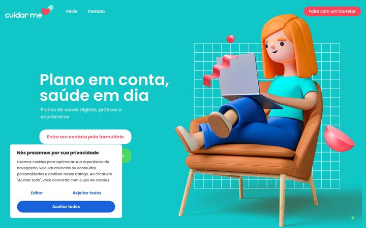 Screenshot of cuidarmesaude.com