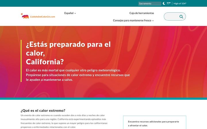 Screenshot of cuidatedelcalorca.com