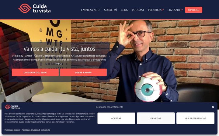 Screenshot of cuidatuvista.com