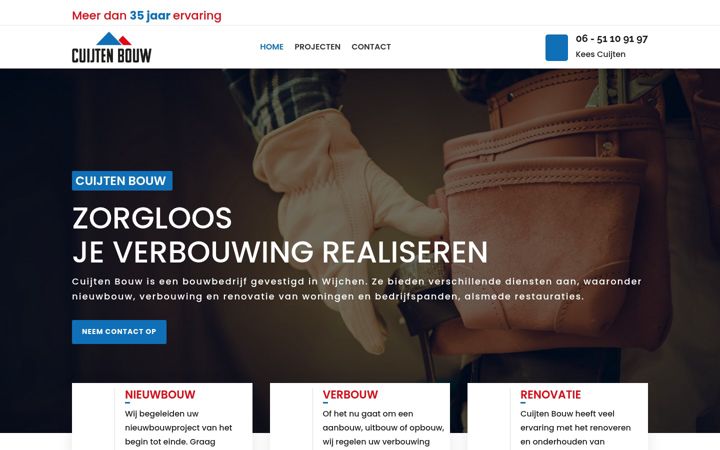 Skjermbilde av cuijtenbouw.nl