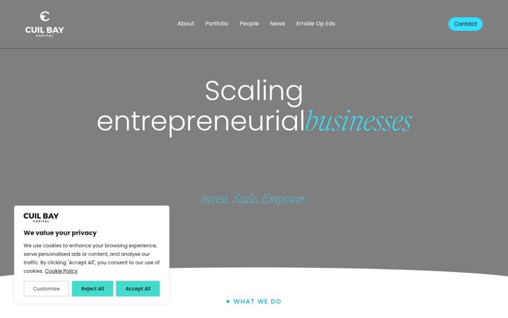 Screenshot of cuilbaycapital.com