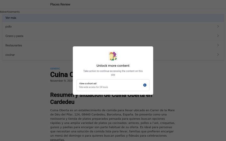 Screenshot of cuinaoberta.es