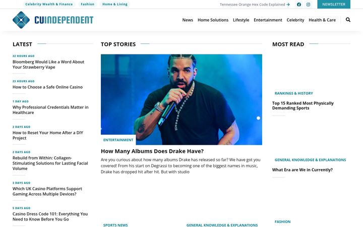 Screenshot of cuindependent.com