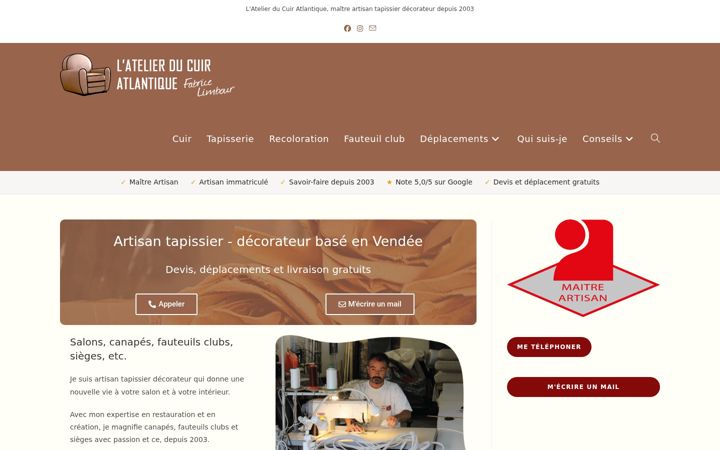 Screenshot of cuir-renov-vendee.fr