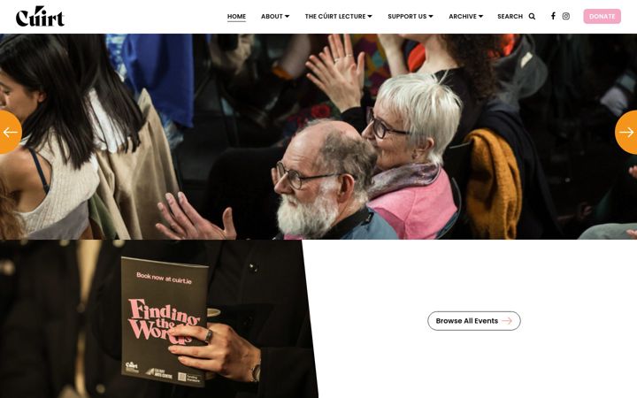 Skærmbillede af cuirt.ie