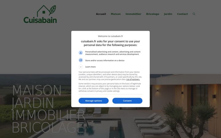 Screenshot of cuisabain.fr