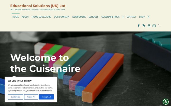 Skærmbillede af cuisenaire.co.uk