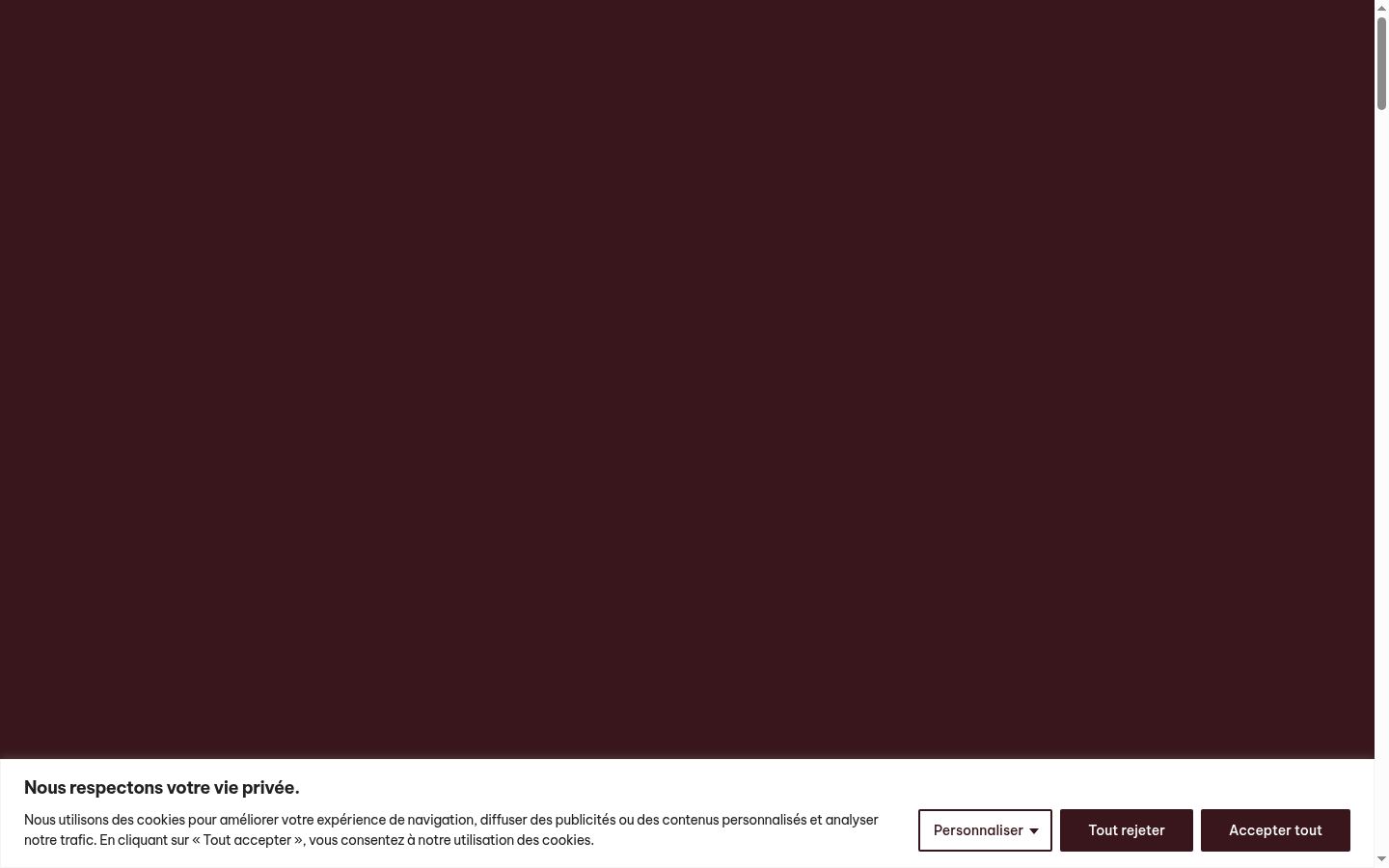 Screenshot des Einwilligungsbanners vor jeglicher Interaktion