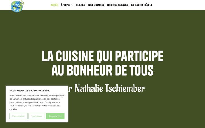 Snimka zaslona za cuisine-altruiste.fr