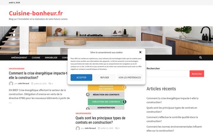 Screenshot of cuisine-bonheur.fr