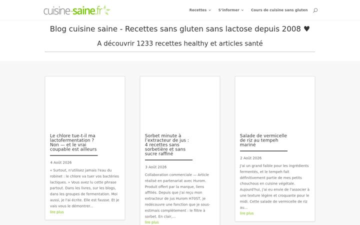 Screenshot of cuisine-saine.fr