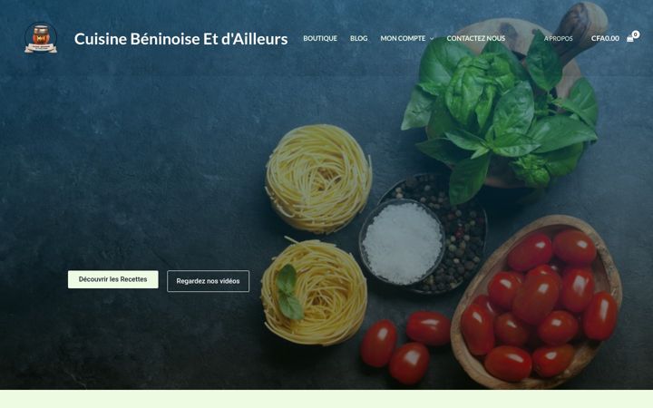 Screenshot of cuisinebeninoiseetdailleurs.com