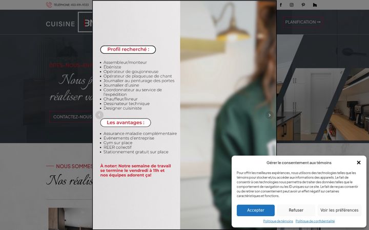 Screenshot of cuisinebmd.com