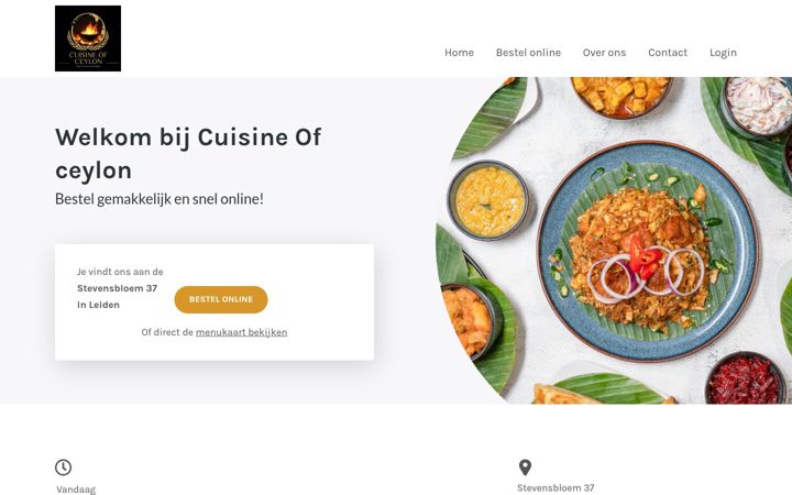 Skjermbilde av cuisineofceylon.nl