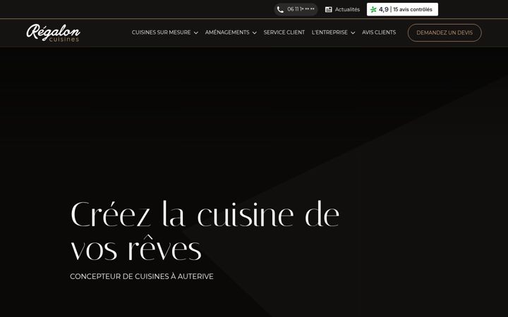 Screenshot of cuisineregalon.com