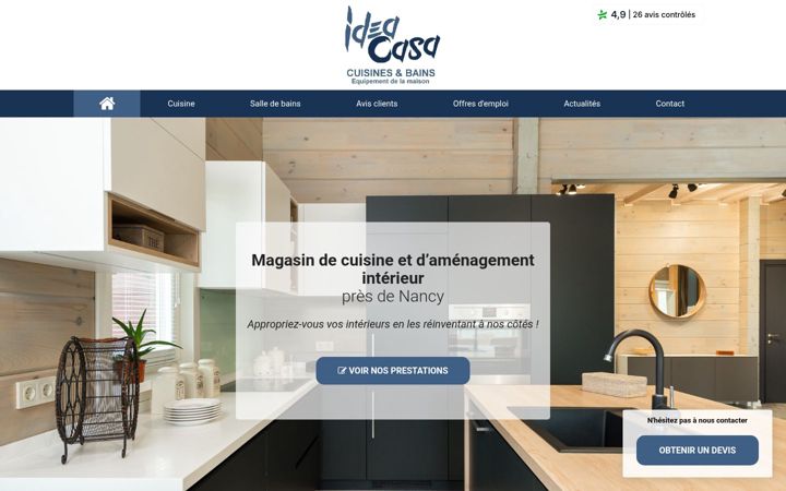 Ekrano kopija cuisines-bains-ideacasa.fr