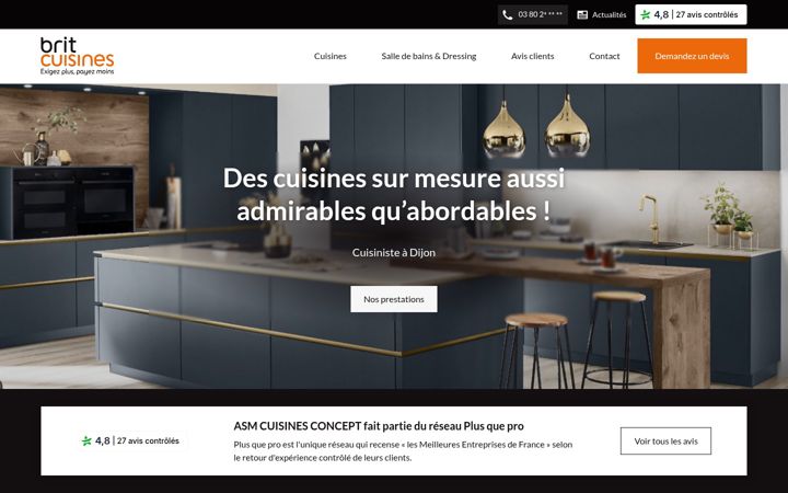Ekrano kopija cuisines-concept.fr